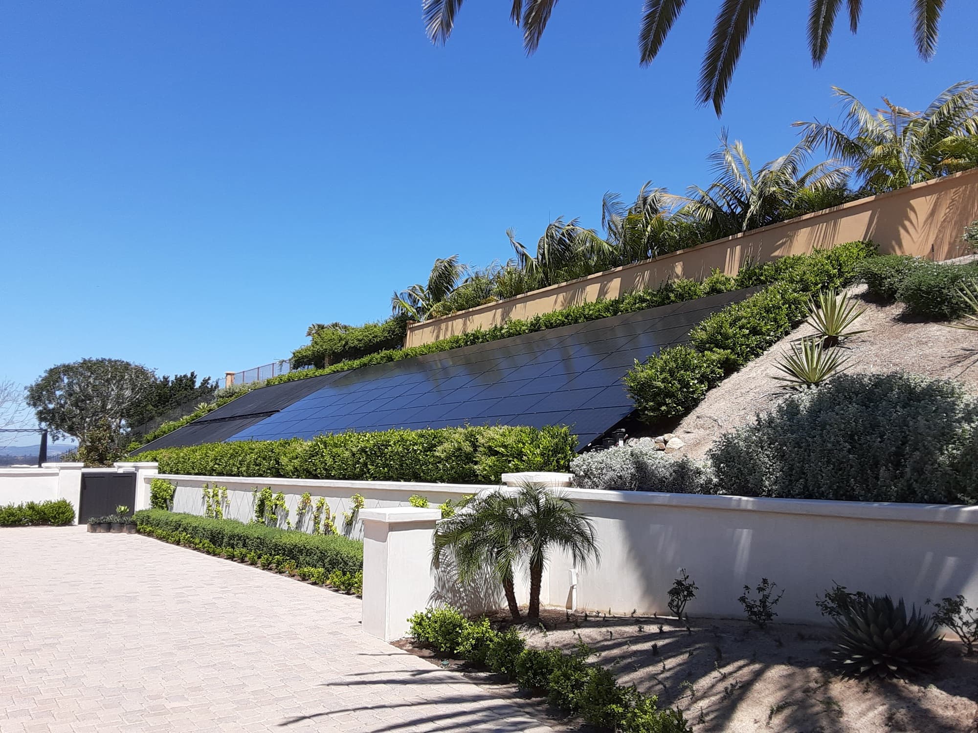 30 kW residential solar installation on a Rancho Santa Fe estate